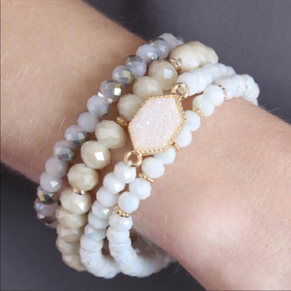 Ivory Beaded Bracelets - Picture 3 of 3